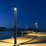 3m 6m 8m Bollard Light 20w 40w 60w Outdoor Garden Led Lawn Light Pathway Landscape Lights