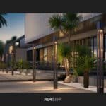 3m 6m 8m Bollard Light 20w 40w 60w Outdoor Garden Led Lawn Light Pathway Landscape Lights