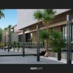 3m 6m 8m Bollard Light 20w 40w 60w Outdoor Garden Led Lawn Light Pathway Landscape Lights
