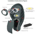 Cobra Head Road Lamp 50w 100w 150w 200w 250w Led Street Light Die Casting Aluminum Waterproof Housing