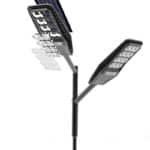 Outdoor All in One Solar Powered Road Lamp 200w Solar Led Street Light Ip66 Waterproof 5 Years Warranty