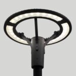30w 50w  60w 70w 80w Park Garden Led Post Top Light Street Pathway Landscape Light Classic Round Bollard Light Head COURTYARD