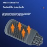 Factory Direct High Brightness LED Street Light Die-Cast Aluminum Washboard High Pole IP65 Road Outdoor Engineering