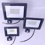 Outdoor Waterproof LED Flood Light Little Apple LED Remote Control Infrared Human Body Sensor Floodlight IP65 for Landscape PIR