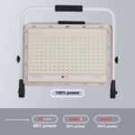 Outdoor IP65 Dusk Dawn Dimmable LED Flood Light Solar Powered 2 Motion Sensors Aluminum ABS Remote Control Waterproof Security