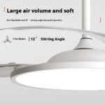 2025 Modern Integrated Electric Ceiling Fan LED Light Living Dining Bedroom AC Motor 64w Remote Control Switch Invisible Comfort