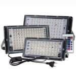 LED Spotlight for Exteriors Light Flood  Lamp Projector Reflector  IP66  Waterproof with Remote Control  50w to 300w RGB  Module