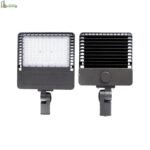 100w Led Parking Lot Light with Adjustable Slip Fitter Mount Area Shoebox Street Light Dusk to Dawn 5000k 100-277V