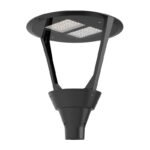 Traditional Gray Painted Aluminum LED Garden Light IP66/65 Bollard Lamp COB AC/DC Landscaping Fixture for Courtyard Garden Post