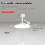 2025 Modern Integrated Electric Ceiling Fan LED Light Living Dining Bedroom AC Motor 64w Remote Control Switch Invisible Comfort