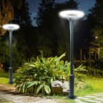 Outdoor Aluminum Garden Lamp IP65 Waterproof IP65 Exterior Post Light Fixture Clear Glass Landscape Lighting for Home Garden