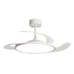 2025 Modern Integrated Electric Ceiling Fan LED Light Living Dining Bedroom AC Motor 64w Remote Control Switch Invisible Comfort