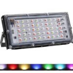 LED Spotlight for Exteriors Light Flood  Lamp Projector Reflector  IP66  Waterproof with Remote Control  50w to 300w RGB  Module
