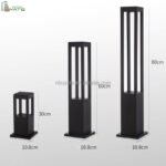 Outdoor Gate Pillar Lights Garden European Bollard Light 30cm 60cm 80cm100cm Led Lawn Decoration Light