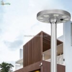 Outdoor Garden Solar Motion Sensor Round Post Top Light 160w 200w 240w Led Landscape Light