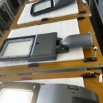 100W LED Street Light with IP65 Waterproof Die-casting Aluminum Housing PC Lens for Highway Parking Lots AC 200W Power Supply