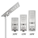 Wholesale New IP65 Solar Street Light Aluminum Body Integrated Road Engineering Rural Lights Cross-Border Export by Manufacturer