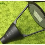 Traditional Gray Painted Aluminum LED Garden Light IP66/65 Bollard Lamp COB AC/DC Landscaping Fixture for Courtyard Garden Post