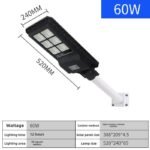 Integrated Radar Human Body Sensing LED Street Light Die-cast Aluminum Remote Control Timing IP65 for Rural Road Solar Powered