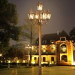 Five-Head European Garden Light High 3.4m Aluminum Outdoor Street Light Pole LED Lamp Body for Park Landscape Lighting