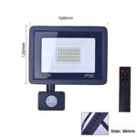 Outdoor Waterproof LED Flood Light Little Apple LED Remote Control Infrared Human Body Sensor Floodlight IP65 for Landscape PIR