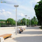 Outdoor Garden Solar Motion Sensor Round Post Top Light 160w 200w 240w Led Landscape Light